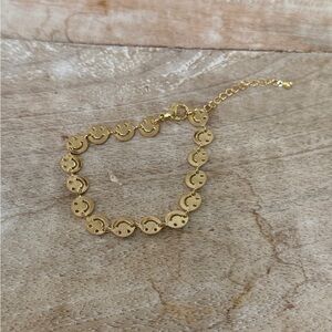 Gold Smiley Face Bracelet